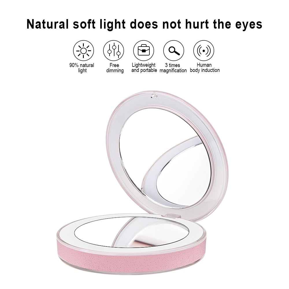 Mini Portable LED Makeup Mirror