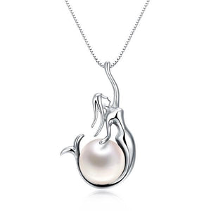 925 Sterling Silver Mermaid Pearl Pendant
