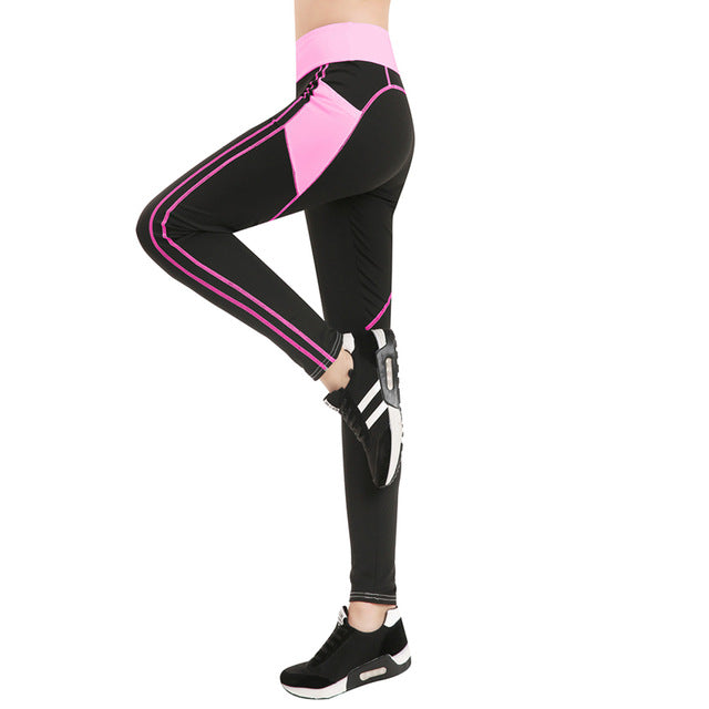 Heart Booty Pattern Sexy Women Yoga Pants - Fitness Gym Tights with Stylish Mesh Side Pockets