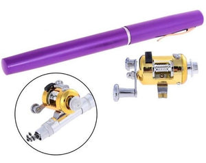 Pocket Telescopic Fishing Pole with Reel - Available in 5 Colors