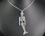 Mermaid Skeleton Halloween Pendant