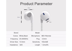 Super Bass Headset - In-Ear Earbuds with Microphone